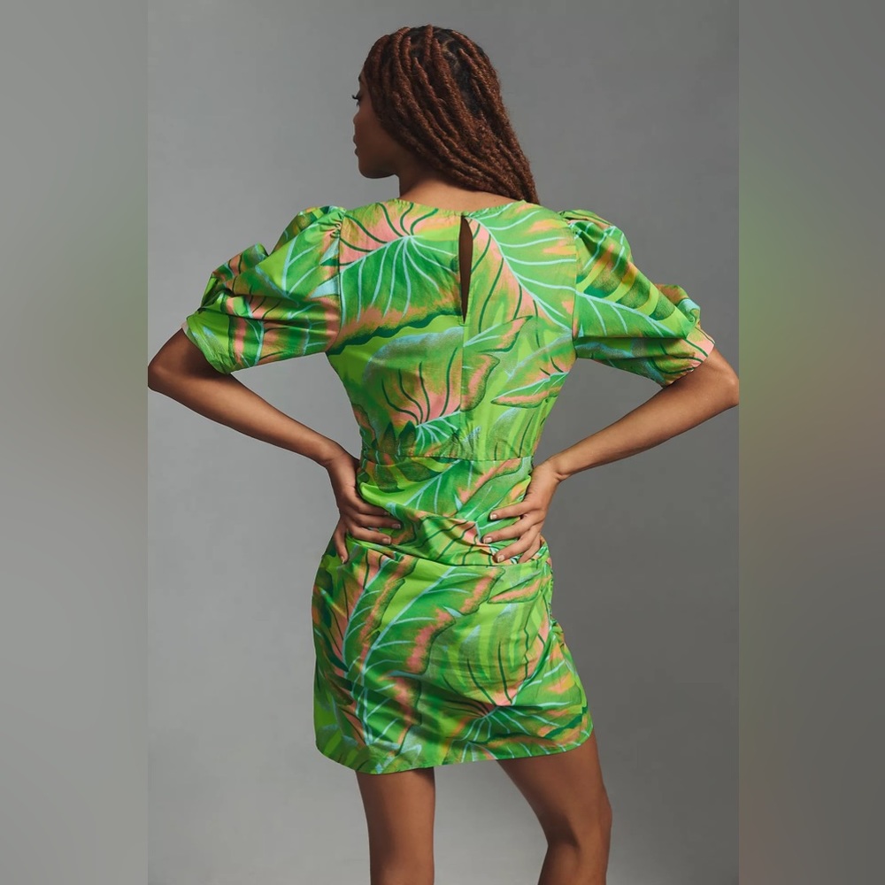 Farm Rio Tropical Puff-Sleeve Mini Dress - Picture 2 of 12